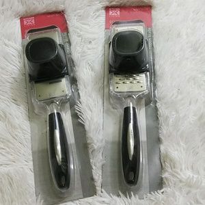 TWO Kitchen Hand Graters: Shaver & Ribbon